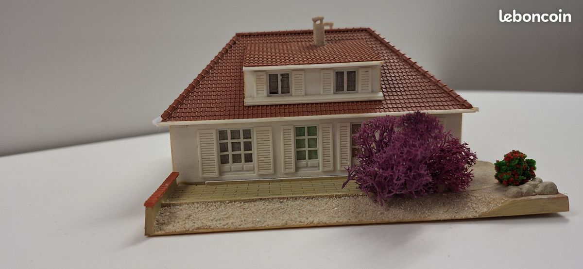 Maçonnerie Modélisme Ferroviaire HO - Maison + Abri De Jardin - Carton - Occasion
