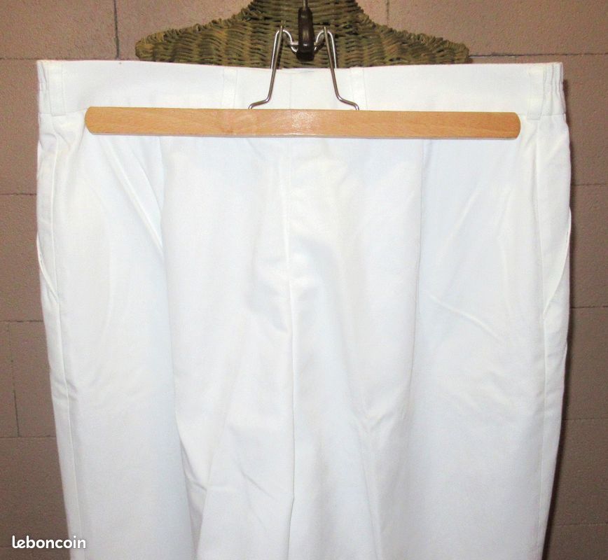 Pantalon Classique Blanc Pour Femme - Marque SYM - Taille 38 - Occasion Très Bon État