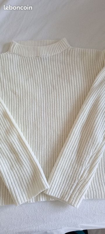 Pull à mailles écru h &m (image 3)