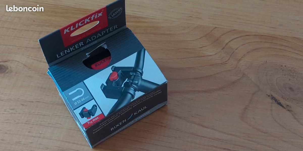 KlickFix Adaptateur De Guidon E Noir - Fixation Universelle 22-31,8 Mm Pour Vélo Électrique