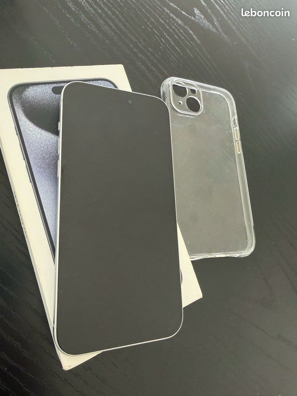 Iphone 15 plus 128g avec coque boite et fil de chargement (image 2)