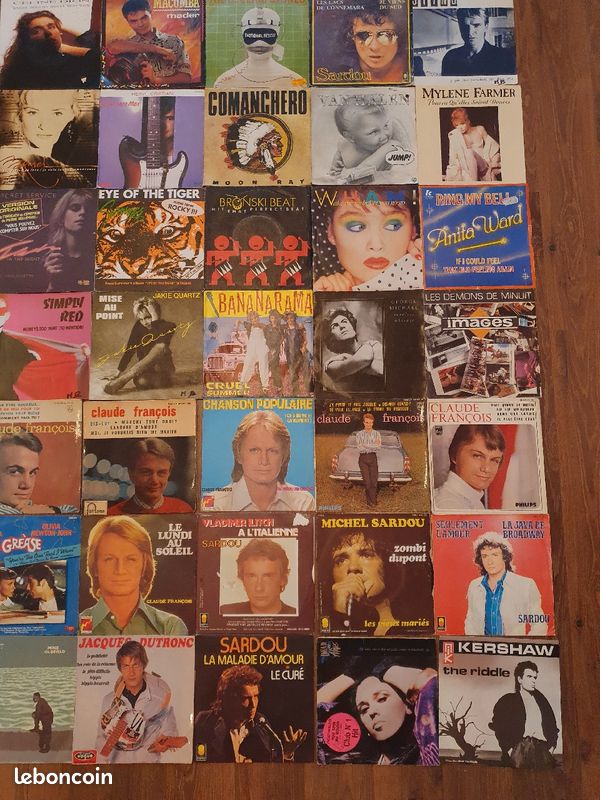 Vinyle 45 tours, Sting, Collins, Goldman, Dion, Queen, Sandra, Stones (image 9)