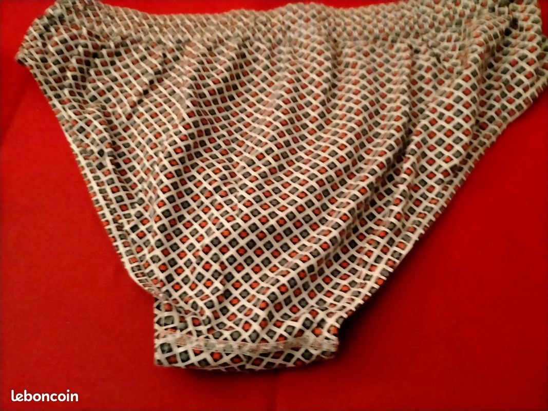 Parfait état - Eminence - Slip rouge, blanc et vert - Taille L - 100 % coton - (image 5)