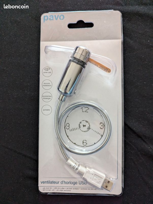Ventilateur d'horloge USB (image 1)