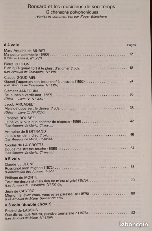 Partition chorale, les poètes du chant choral, Ronsard. À l'unité et en nombre. À coeur joie (image 2)