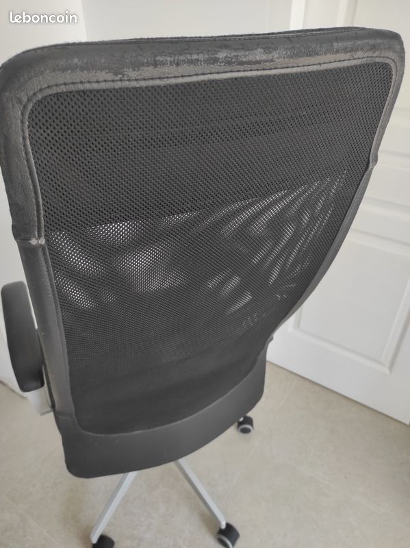 Fauteuil de bureau, soutien lombaire, à roulettes, noir (image 5)