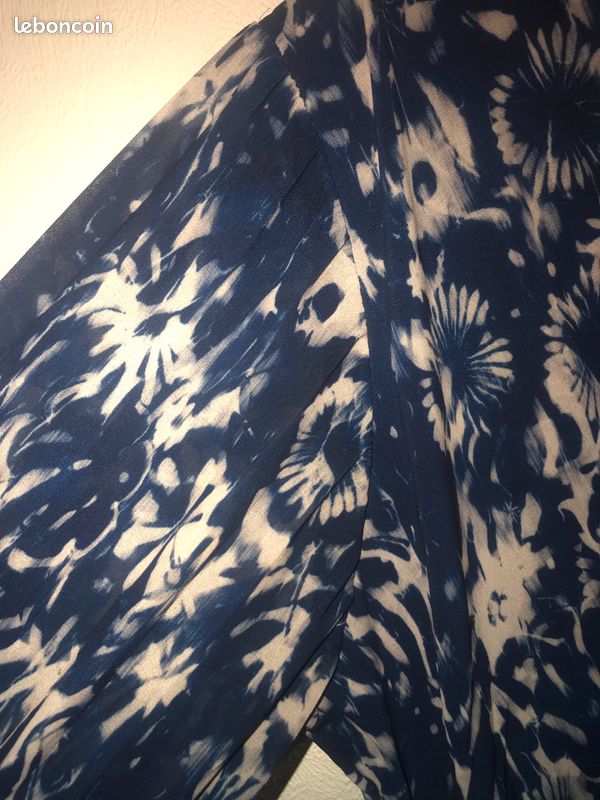 Robe longue imprimé bleu Lison (image 4)