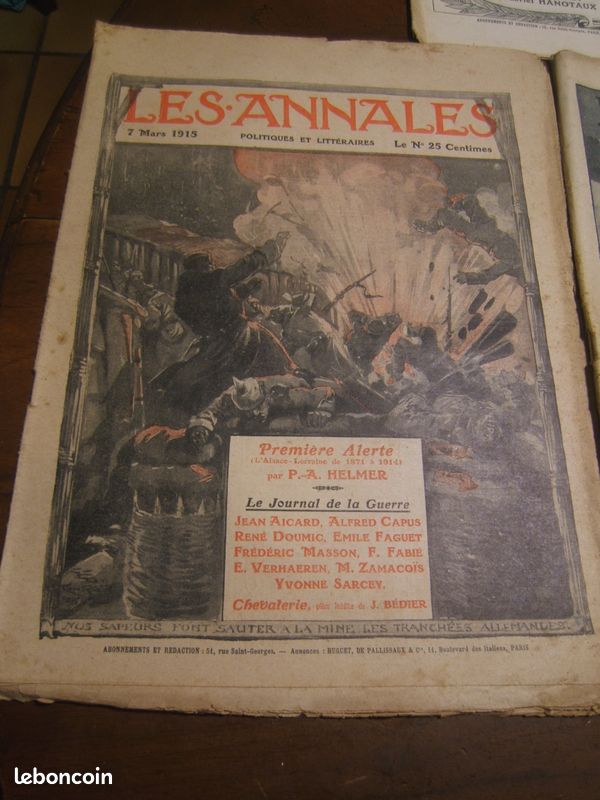 9 revues LES ANNALES de 1915 (image 5)