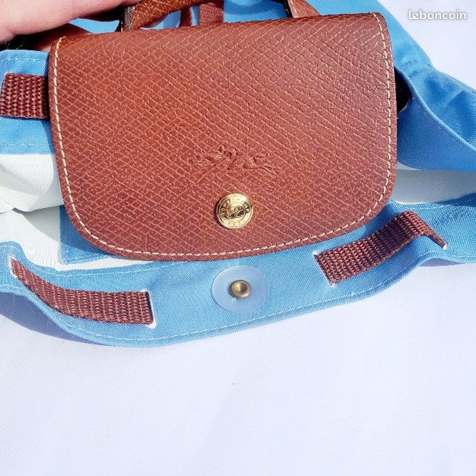 Sac a dos longchamp pliable bleu clair (image 3)