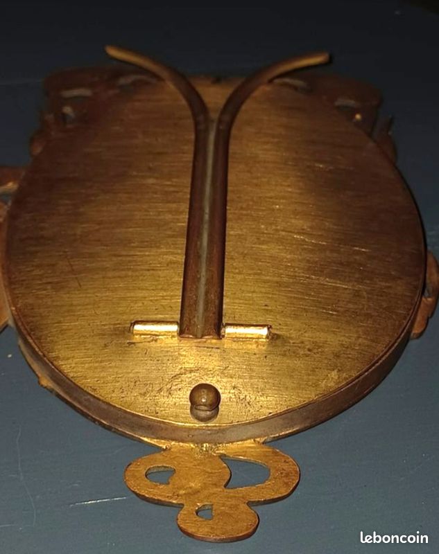Art nouveau ancien cadre photo ciselé de feuillages en bronze massif début XXe Antiquité (image 13)