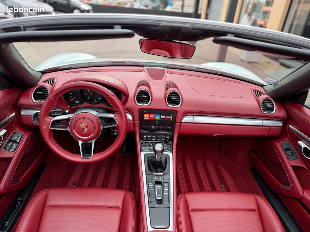 Porsche 718 boxster (982) 2.0 300ch - bvm6 - cuir etendu rouge bordeaux - jantes s 20 pouces - entretiens porsche (image 5)
