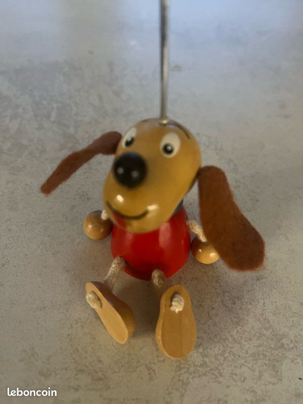 Porte-photo à poser en bois en forme de chien rigolo - 13 cm (image 5)