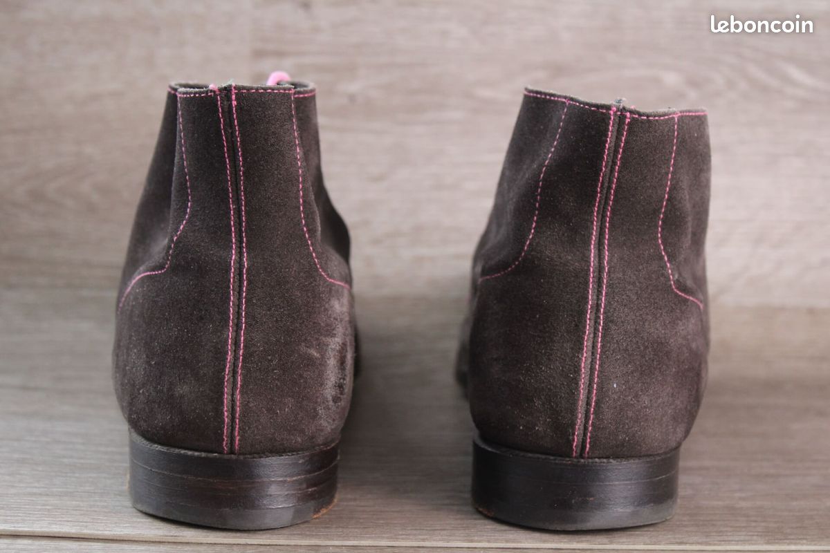 Bottines Chukka Crockett and Jones - Pointure 43,5 Cuir Velours Bon État (image 7)