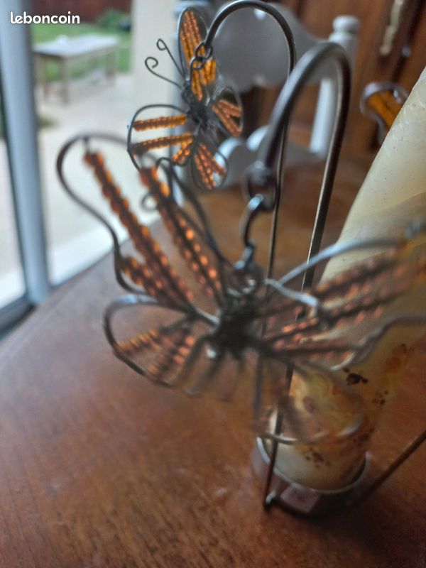Porte bougie avec papillons (image 7)