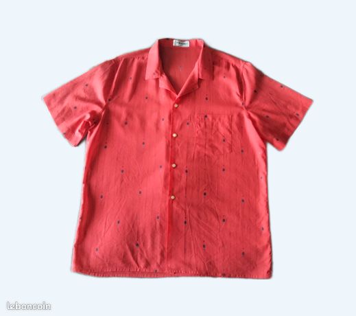Chemise Homme DUDS Vintage - Style Années 70 - Taille XL Bleu - Occasion Très Bon État