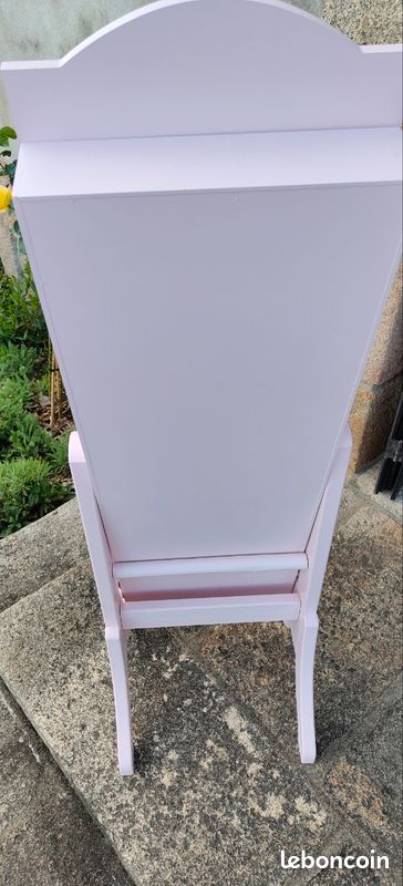 COSTWAY Armoire à Bijoux Enfant Licorne Avec Miroir Argenté - Organisateur 2 Angles Anti-basculement Blanc