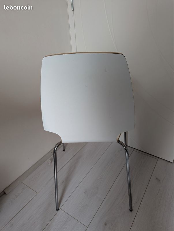 Chaise ikea blanche en bois (image 3)
