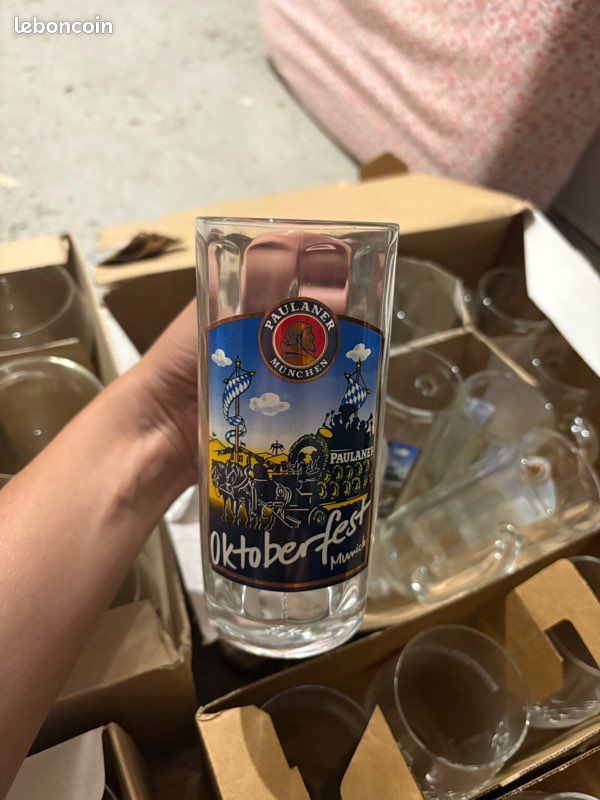 Verres à Bière ISAR 0,5L Lot De 6 - Verres Oktoberfest Traditionnels Trempés Lavables Au Lave-Vaisselle