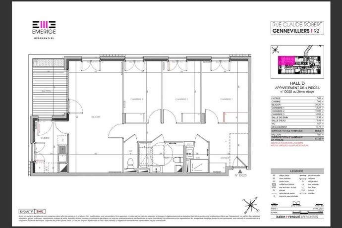 Appartement a louer gennevilliers - 4 pièce(s) - 90 m2 - Surfyn