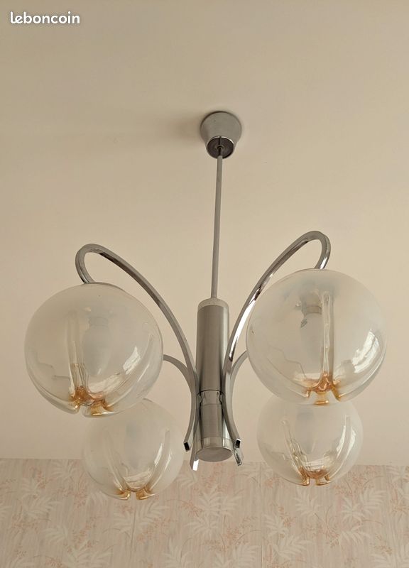 Lampe Vintage (X2).Lustre , Applique. D B G M. Rare,Style Design Italien