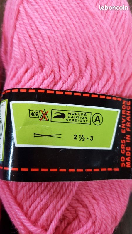 Lot De 10 Pelotes 100% Pure Laine Française - Aiguilles 2/3 - Pour Tricot/crochet - Neuf