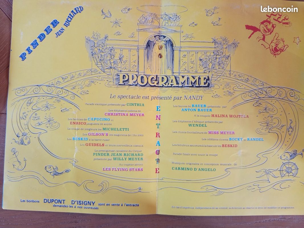 Programme cirque PINDER et poster (image 4)