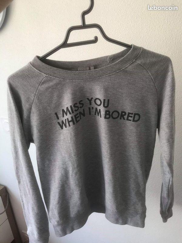 Vends pull gris (image 2)