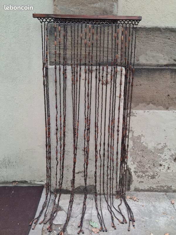 Rideau de perle en bois (image 1)