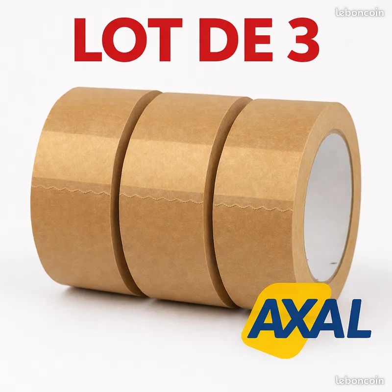 3 Rouleaux adhésifs en papier kraft (image 1)