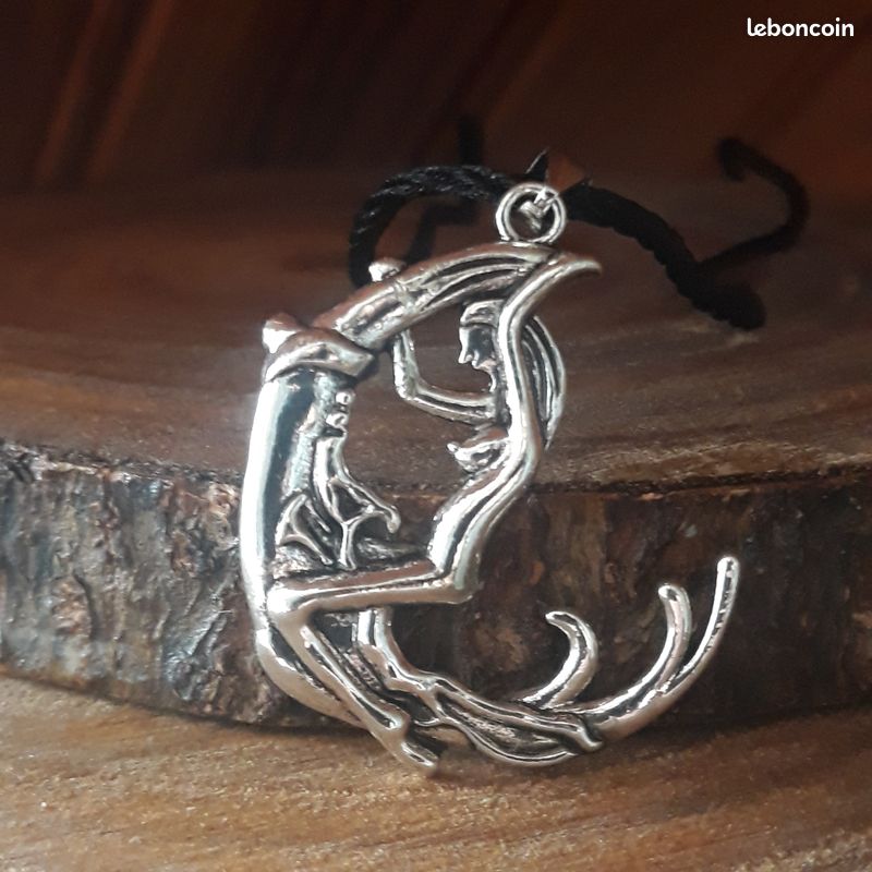 Collier demi lune et deesse de la fertilité - Hecate - Mythologie - wicca ésotérisme (image 4)