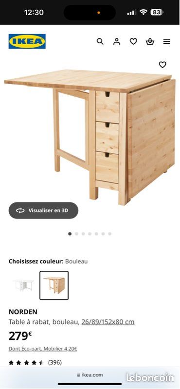 Table pliable IKEA Norden (image 6)