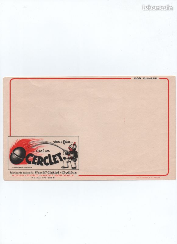 Buvard charbon le Cerclet (image 1)