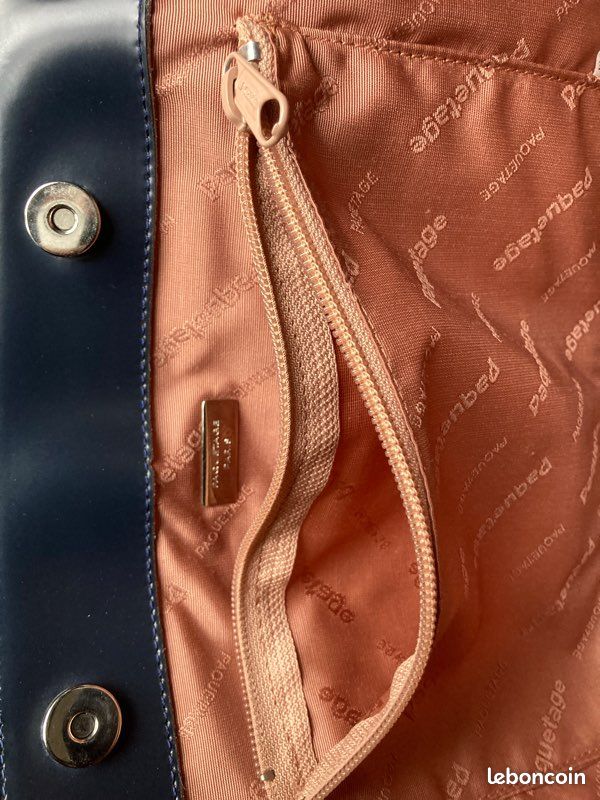 Sac à mains PAQUETAGE bleu marine (image 5)