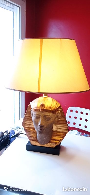 Grande lampe pharaon , ( 70 cm avec l'abat jour ) (image 9)