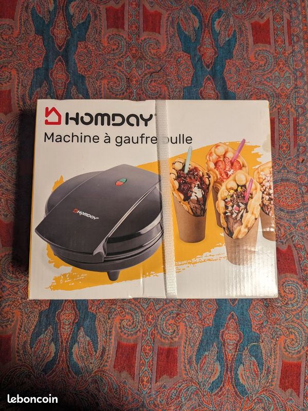 Machine à gaufres bulles Homday (image 1)