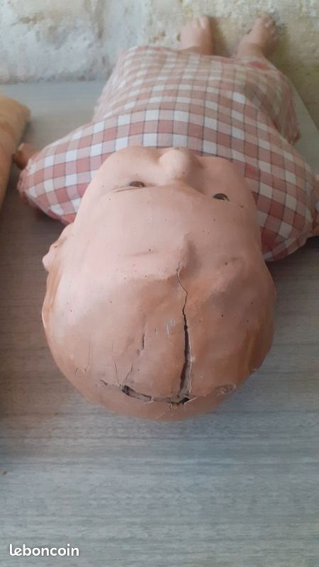 Ancien poupon Raynal en rhodoïd et tissu - Collection années 40/5