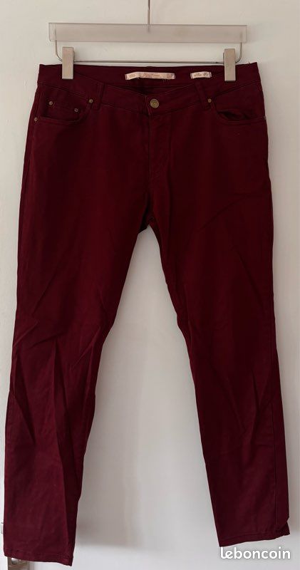 Pantalon bordeaux Zara Woman (image 1)