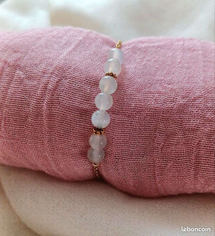 Bracelet pierre de naissance • Juin - Pierre de lune (image 2)