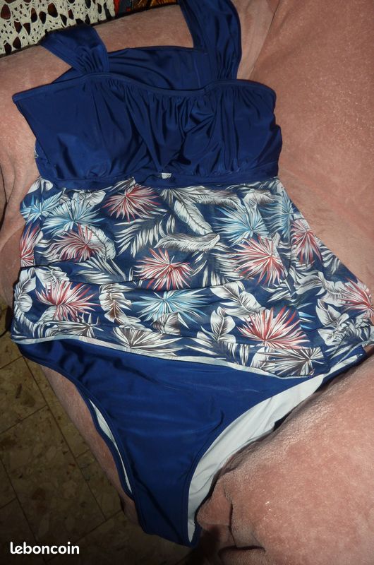 SHEIN Maillot de bain Tankini 4XL Marine (image 5)