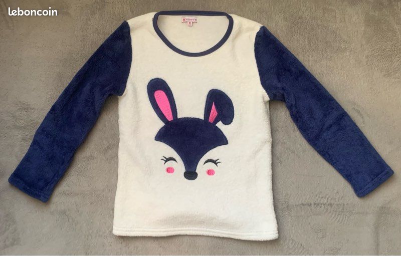 Pyjama Polaire Fille 2 Pièces – Haut Et Pantalon Unis Doux Pour Hiver – Taille 100 à 160 – Confortable Pour Nuit Et Loisirs
