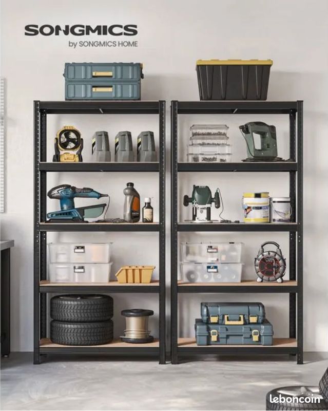 Étagère métallique SONGMICS 5 niveaux – modulable – 90 × 40 × 180 cm (image 6)