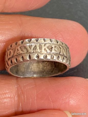 Bracelet noir réglable Médaille Argent Breizh Da Viken - Made in France