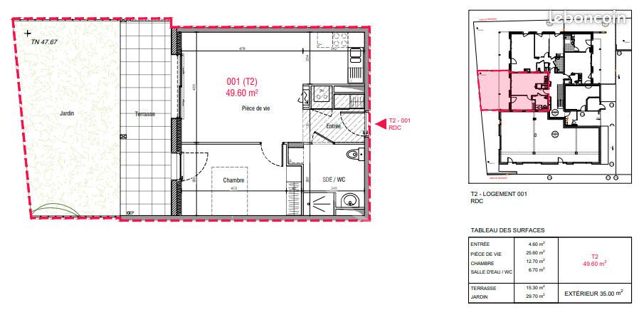 Appartement 2 pièces 50 m² · à Nozay · 50 m² · 159 600 €