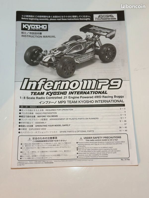 Notice vintage mp9 RC buggy 1/8 KYOSHO (image 1)