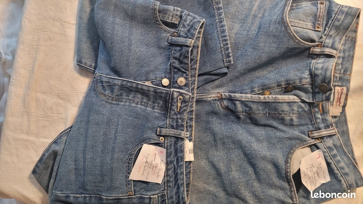 Urgent Lot jeans ( 1.5 / jean )bleu/ noir femme 100% coton Gap Struggles (image 3)