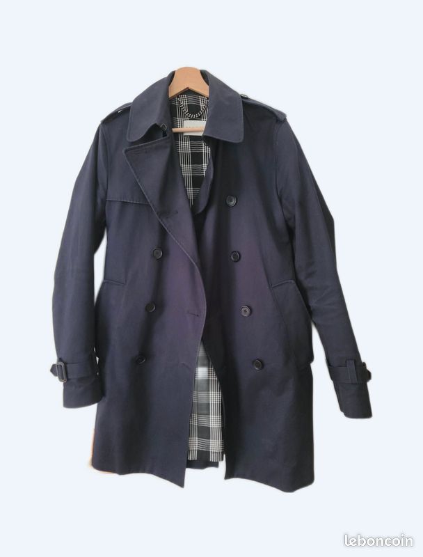 Trench SANDRO taille S - Bleu marine (image 1)