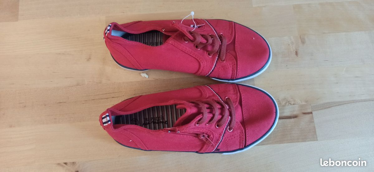 Chaussures enfant rouges DPAM pointure 29 tennis Chaussures