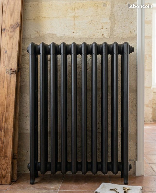 Radiateur Fonte Rénové - Finition Noir Mat (image 2)