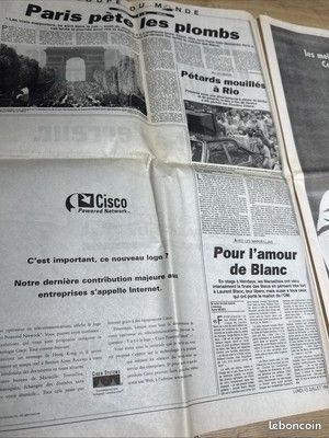 Journal L'équipe 13 Juillet 1998 Finale Coupe Du Monde
