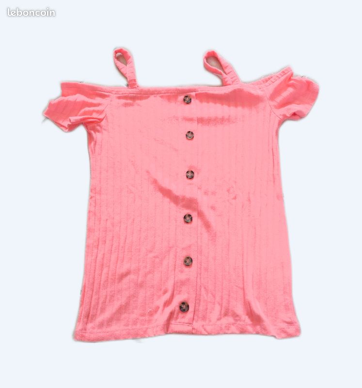 Haut fille Rose saumon 13 ans (image 1)